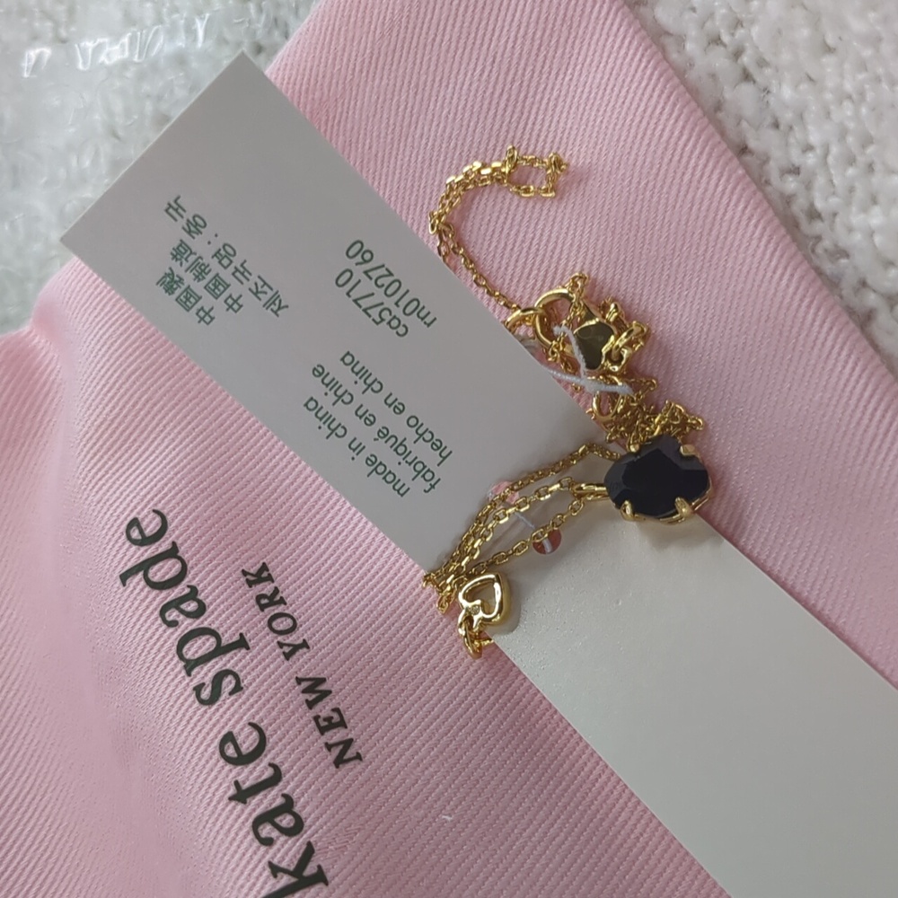 kate spade Treasure Trove Mini Pendant in Jet Black, 16" + 3" extender - Picture 4 of 10